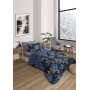 ETE HOMETEX TEK KİŞİLİK WELSOFT UYKU SETİ MONESTERA İNDİGO 8696474232016